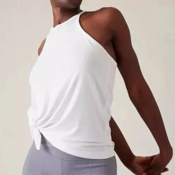 Athleta Tops - NWT XS Bright White Athleta Essence Explore Tank Top Wicking Yoga Dance Studio